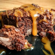Fudgy, Chewy, Chocolate Chunk and Salted Caramel Brownies